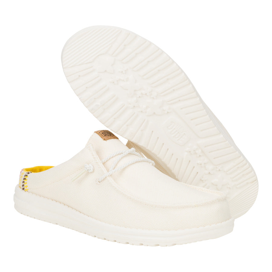 Men Wally Slip Resort - Bright White/Multi | HEYDUDE