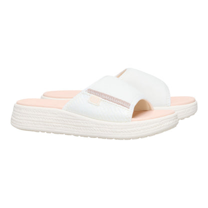 Women Tide Espadrille Slide - Off White/Tan | HEYDUDE