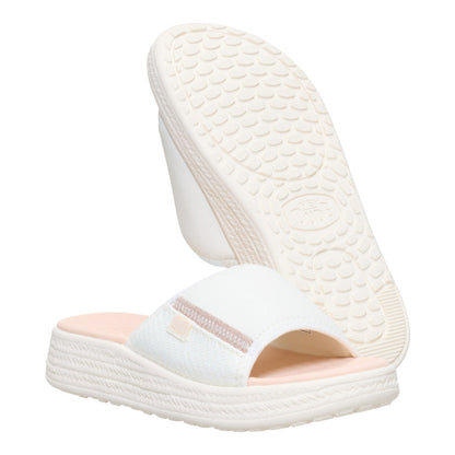 Women Tide Espadrille Slide - Off White/Tan | HEYDUDE