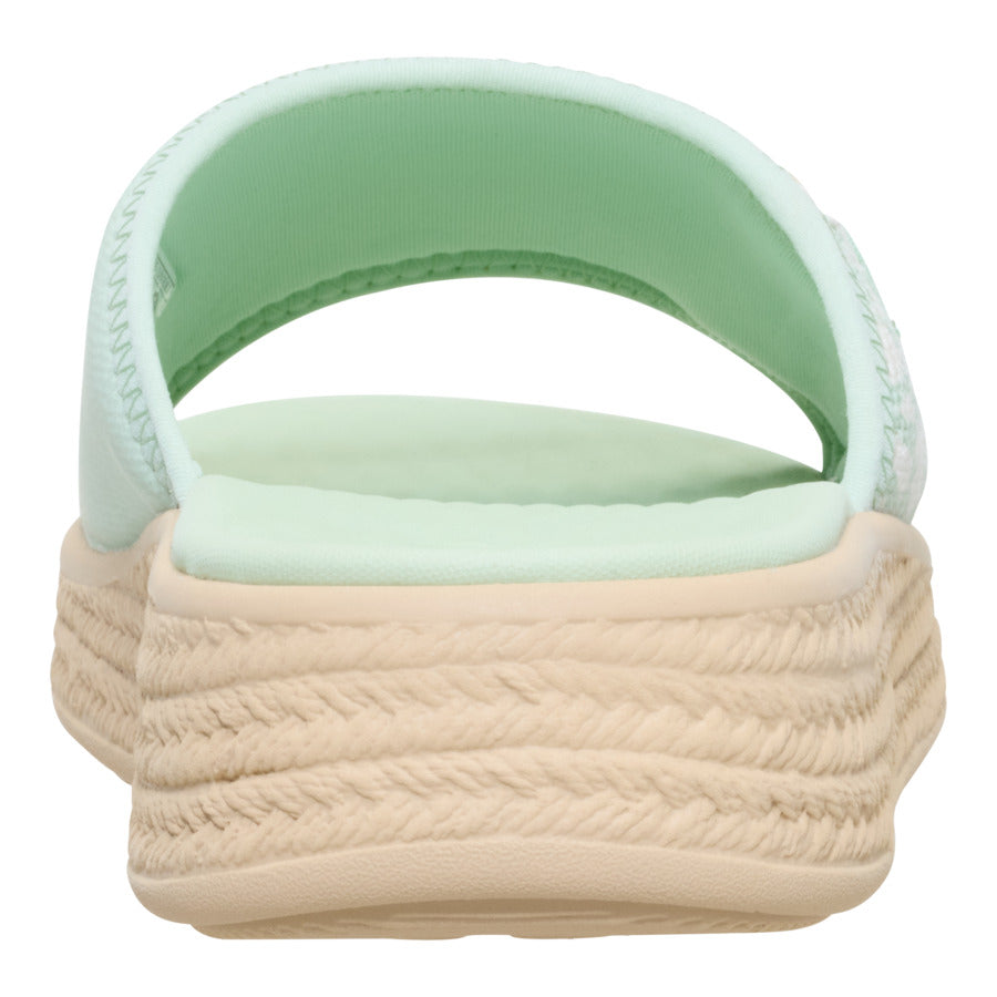 Women Tide Espadrille Slide - Celadon Green/Multi | HEYDUDE