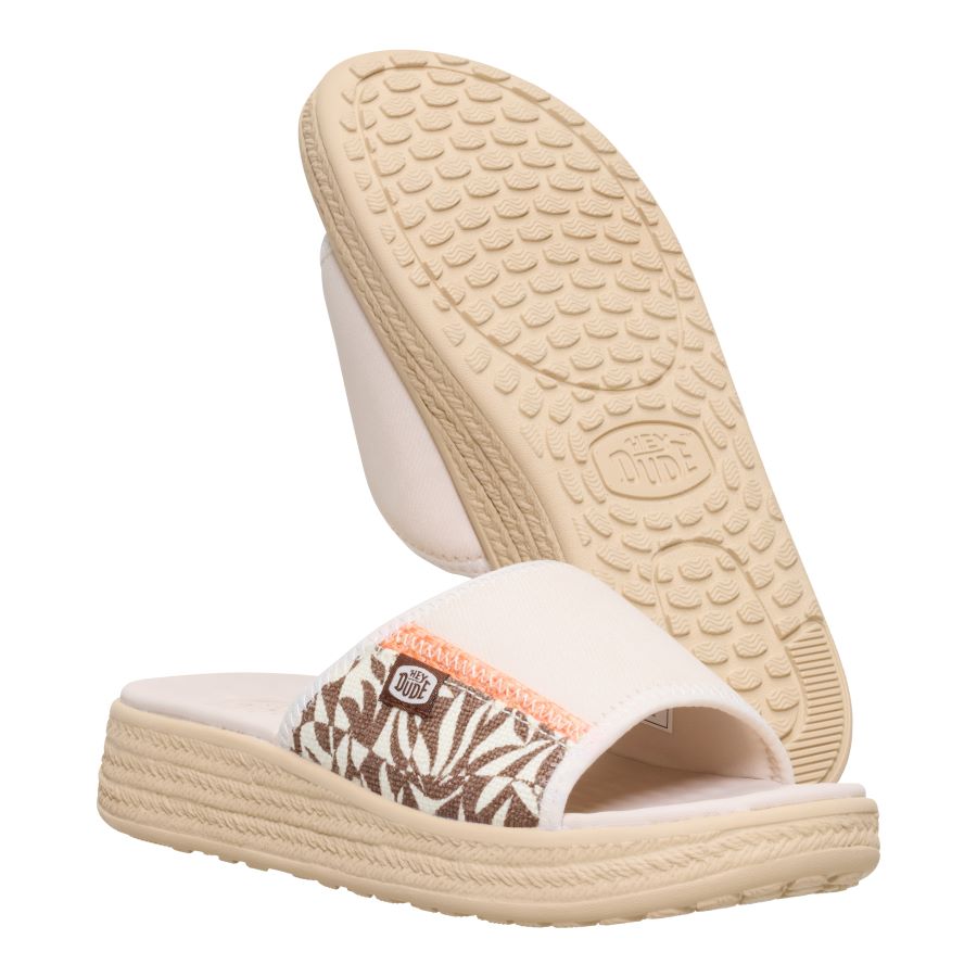 Women Tide Espadrille Slide - Whisper Pink/Multi | HEYDUDE