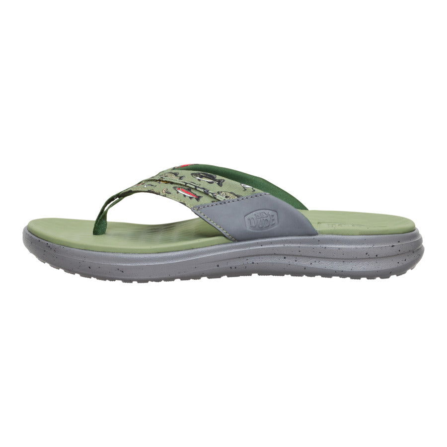 Men Finn Flip - Olive/Granite Grey | HEYDUDE