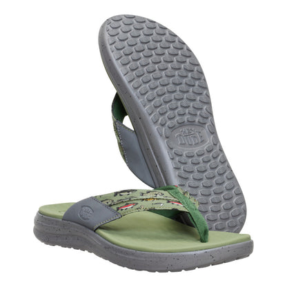 Men Finn Flip - Olive/Granite Grey | HEYDUDE