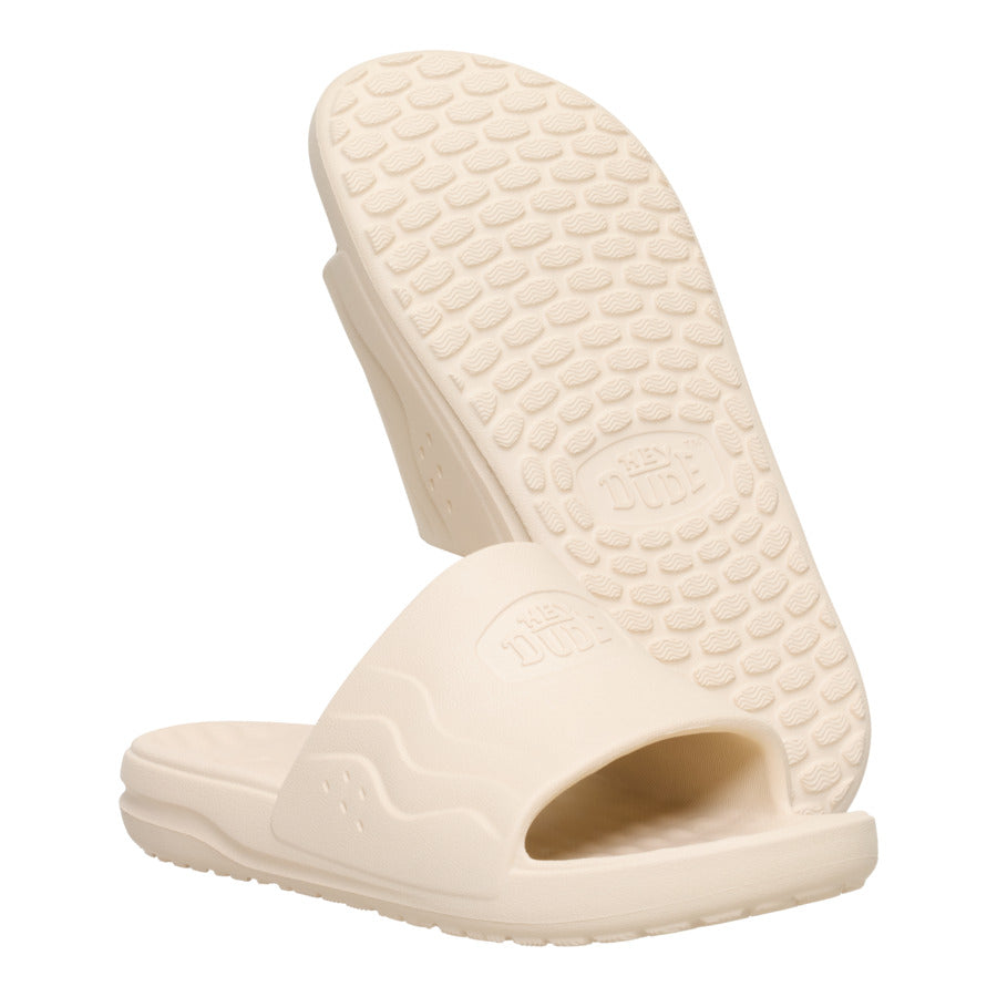 Men Wave Slide - Off White/Bone | HEYDUDE