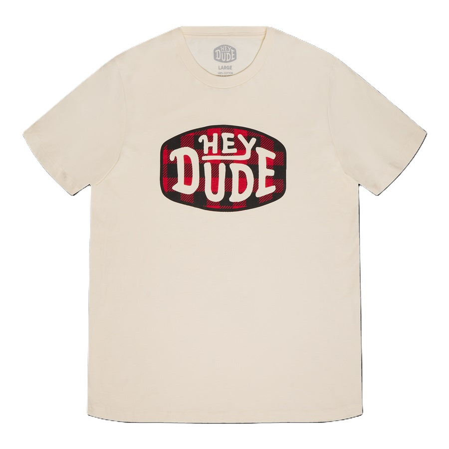 Men HEYDUDE Plaid Buckle Tee - Natural | HEYDUDE