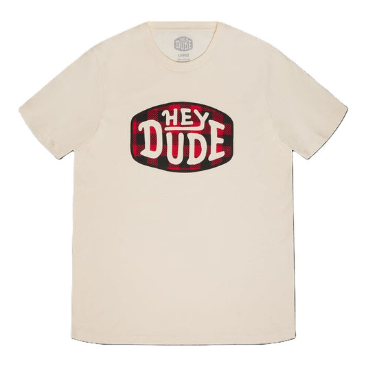 Men HEYDUDE Plaid Buckle Tee - Natural | HEYDUDE