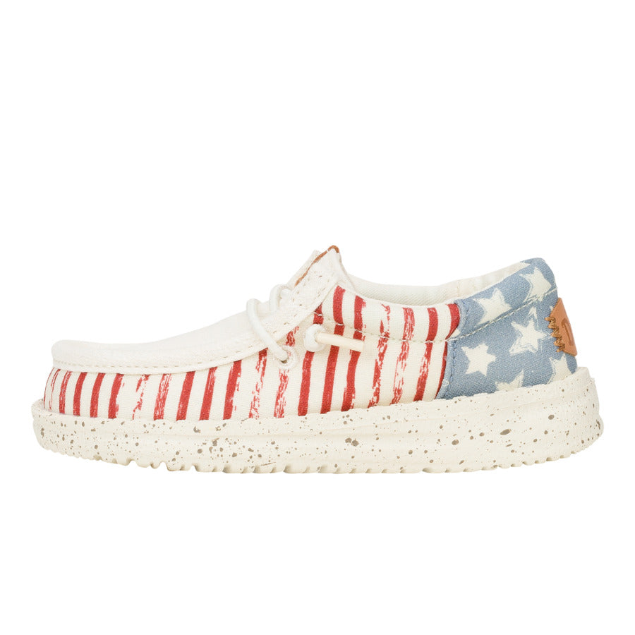 Kids Wally Funk Toddler Americana Stars - American Flag | HEYDUDE