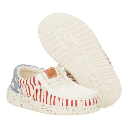 Kids Wally Funk Toddler Americana Stars - American Flag | HEYDUDE
