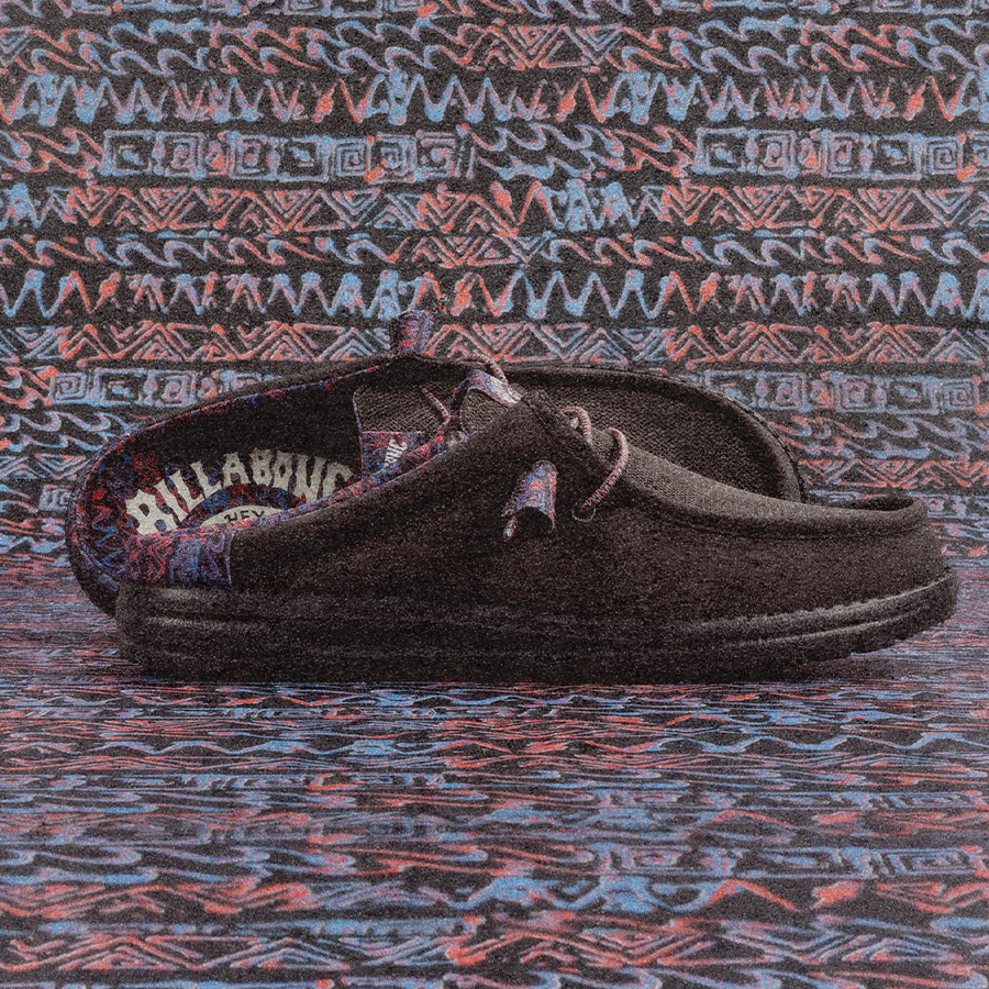 Men Wally Slip Billabong - Black/Multi | HEYDUDE