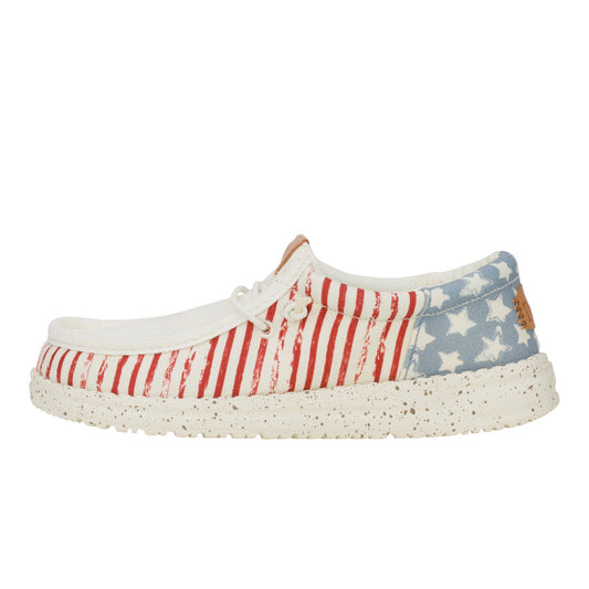 Kids Wally Funk Youth Americana Stars - American Flag | HEYDUDE